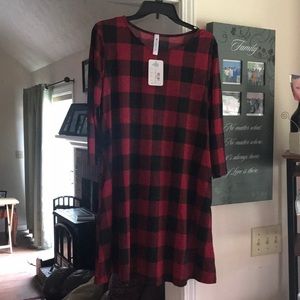 Paisley grace boutique red and black dress